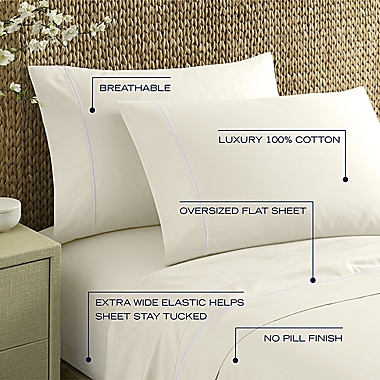 Nautica&reg; Regatta Luxury Sateen Cotton Sheet Set Collection. View a larger version of this product image.