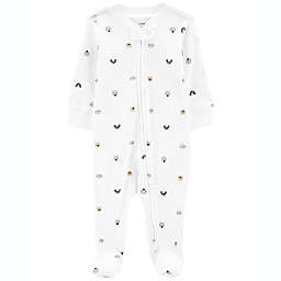 carter's® Characters 2-Way Zip Textured Cotton Sleep & Play in White