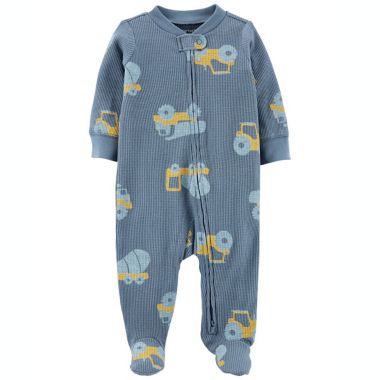 carter&#39;s&reg; Dump Truck and Tractor 2-Way Zip Thermal Sleep &amp; Play in Blue. View a larger version of this product image.