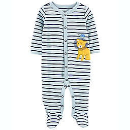 carter's® Lion Stripes Snap-Up Cotton Sleep & Play in Blue