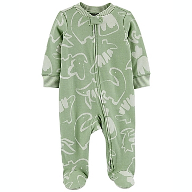 carter&#39;s&reg; Size 6M Dinosaur 2-Way Zip Cotton Sleep &amp; Play in Green. View a larger version of this product image.