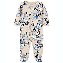 carter's® Newborn Safari Snap-Up Cotton Sleep & Play in Blue