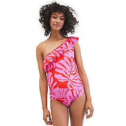 Motherhood Maternity® Beach Bump™ UPF 50+ Maternity Swimsuit in Pink/Orange
