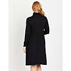 Alternate image 3 for Motherhood Maternity&reg; Size Small Fit and Flare Turtleneck Maternity Dress in Black