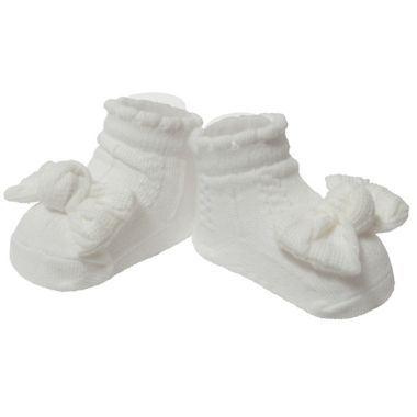So 'Dorable&reg; Size 0-12M 2-Piece Cable Knit Headwrap and Bootie Set in White. View a larger version of this product image.