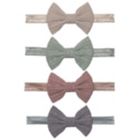 Alternate image 0 for So 'dorable 4-Pack Ribbed Bow Headwraps