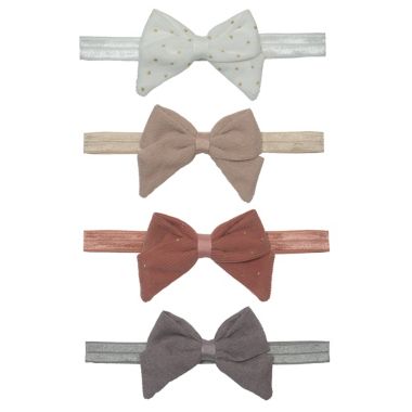So'dorable Size 0-12M 4-Piece Sparkling Bow Headwrap Set. View a larger version of this product image.