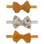 So'dorable Size 0-12M 3-Piece Floral Bow Headwrap Set