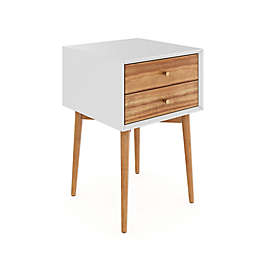 Nathan James® Harper 2-Drawer Nightstand in White/Brown