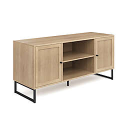 Nathan James® Mina Rattan TV Stand Console in Oak/Black