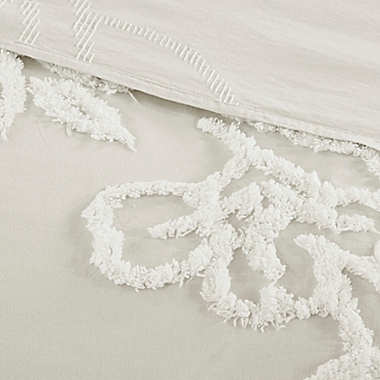 Madison Park&reg; Veronica 3-Piece Tufted Cotton Full/Queen Coverlet Set in Off White. View a larger version of this product image.