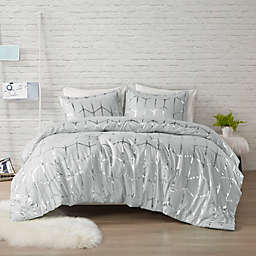 Intelligent Design Raina 3-Piece Full/Queen Comforter Set in Grey/Silver