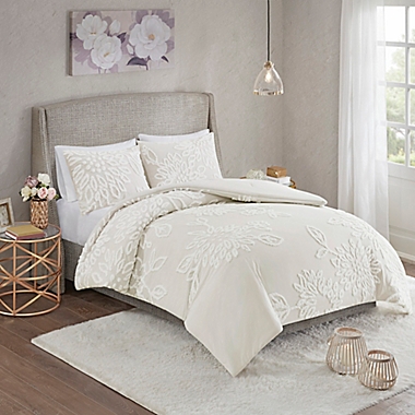 Madison Park&reg; Veronica 3-Piece King/California King Comforter Set in Off White. View a larger version of this product image.