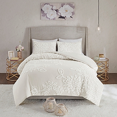 Madison Park&reg; Veronica 3-Piece King/California King Duvet Cover Set in Off White. View a larger version of this product image.