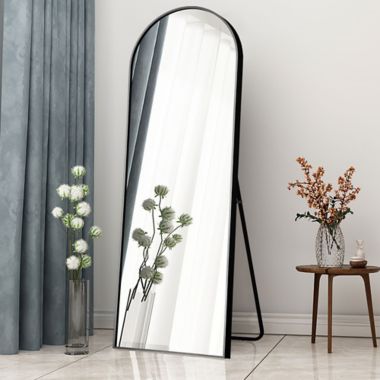 modern floor mirror black