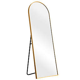 Nuetype Modern Arch Full-Length 20-Inch x 59-Inch Floor Mirror in Gold