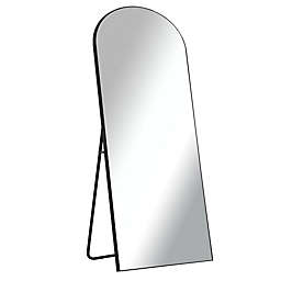Neutype Contemporary Arched Full-Length 28-Inch x 71-Inch Rectangular Floor Mirror in Black