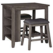 Signature Design by Ashley&reg; Caitbrook 3-Piece Counter Table and Stools Set in Grey