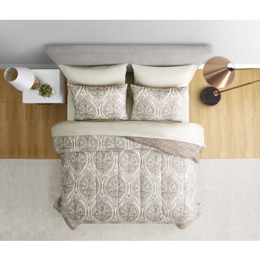 Becca 6-Piece Reversible Twin Comforter Set in Neutral. View a larger version of this product image.