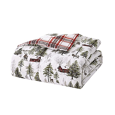 Winter Forest 6-Piece Reversible Twin Comforter Set in Green. View a larger version of this product image.