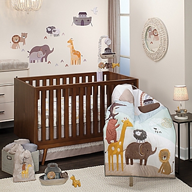Lambs &amp; Ivy&reg; Baby Noah Cotton Fitted Crib Sheet in Taupe. View a larger version of this product image.