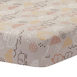 Lambs & Ivy® Baby Noah Cotton Fitted Crib Sheet in Taupe