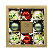 Bee &amp; Willow&trade; 8-Piece Glass Greenery w/ Berries Christmas Ornament Set in Red/Green