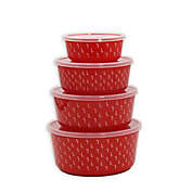 H for Happy&trade; 4-Piece Holiday Food Prep Bowls Set in Red