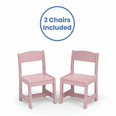 Delta Children&reg; MySize 3-Piece Table and Chairs Set in Pink. View a larger version of this product image.