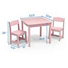 Alternate image 3 for Delta Children&reg; MySize 3-Piece Table and Chairs Set in Pink