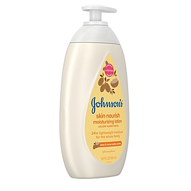 Johnson&#39;s 16.9 fl. oz. Skin Nourish Moisturizing Lotion in Shea and Cocoa Butter. View a larger version of this product image.