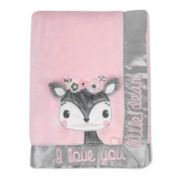 Fisher-Price&reg; Woodland Wonders Blanket in Pink/Grey