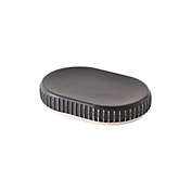 UGG&reg; Pinstripes Ceramic Soap Dish in Black/Ivory