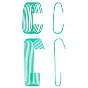 H for Happy&trade; 150-Count Christmas Ornament Hooks in Green