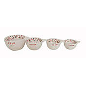H for Happy&trade; Ceramic Holiday Measuring Cups in White (Set of 4)