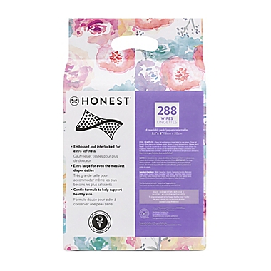 Honest&reg; Rose Blossom 288-Count Plant-Based Baby Wipes. View a larger version of this product image.