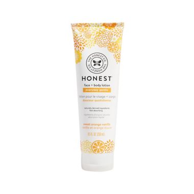 Honest 8.5 oz. Face + Body Lotion Deeply Nourishing in Sweet Orange Vanilla. View a larger version of this product image.