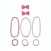 Capelli New York 8-Piece Costume Jewelry and Hair Clip Set in Pink