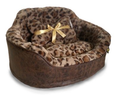 Precious Tails Leopard Princess Small Dog Bed