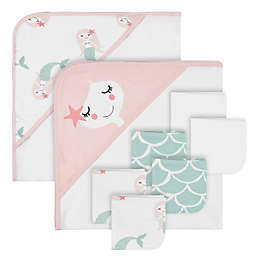 mighty goods™ 8-Piece Hooded Towel and Washcloth Set in Pink Multi