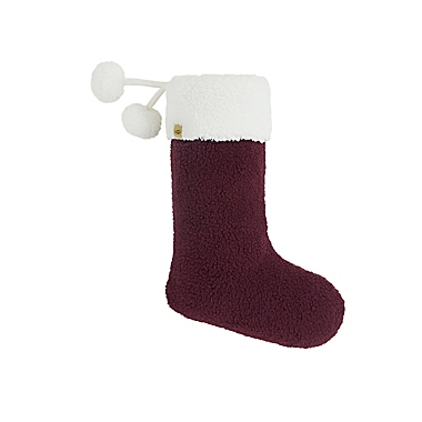 UGG&reg; Classic Sherpa Christmas Stocking in Cabernet. View a larger version of this product image.