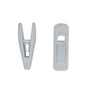 mighty goods&trade; 12-Pack Flocked Children's Hanger Clips in Grey