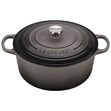 Le Creuset&reg; Signature 9 qt. Round Dutch Oven in Oyster. View a larger version of this product image.