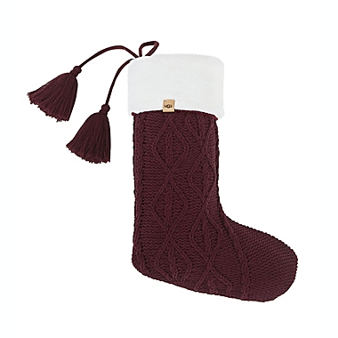 UGG&reg; Lita Christmas Stocking in Cabernet. View a larger version of this product image.