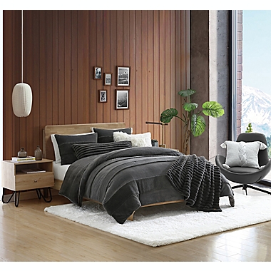 UGG&reg; Madison 3-Piece King Comforter Set in Charcoal. View a larger version of this product image.