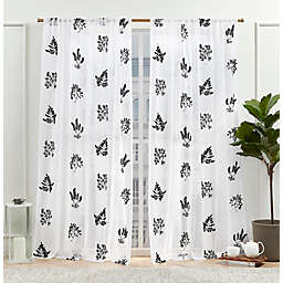 Nicole Miller NY Mabel Rod Pocket Sheer Window Curtain Panels (Set of 2)