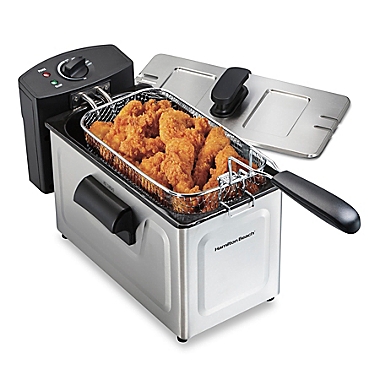 Hamilton Beach&reg; Professional-Style 12-Cup Stainless Steel Deep Fryer. View a larger version of this product image.