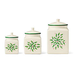 Lenox® 3-Piece Holiday Food Canister Set in Ivory