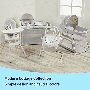 Graco&reg; DreamMore&trade; 3-in-1 Portable Bassinet &amp; Travel Crib in Grey. View a larger version of this product image.