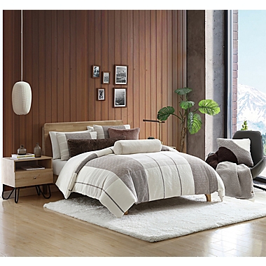 UGG&reg; Porter 3-Piece Full/Queen Comforter Set in Cashew. View a larger version of this product image.